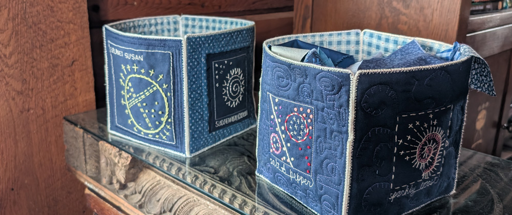 Stitch-book transformed into boxes